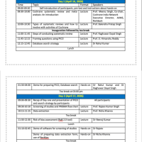 "Cochrane Systematic review/meta-analysis workshop" Venue: Cochrane affiliate centre at King George's Medical University, Lucknow   Date: April 16-18, 2026 (Thursday-Saturday)  Participants: Open to all    Last date of registration: March 31, 2026   Registration link: Kindly fill Google form after registration at https://shorturl.at/cTm1L
